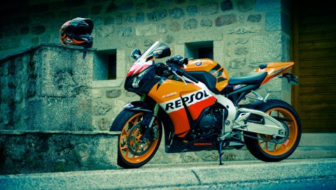 Honda, cbr, fireblade, repsol, black