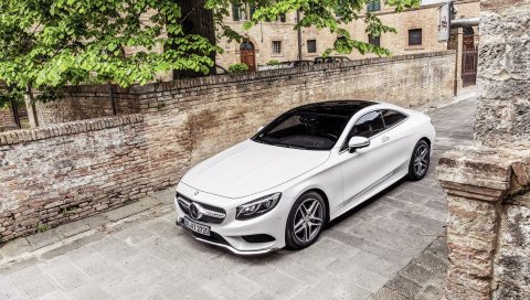 Mercedes-benz, s-class, купе, белый