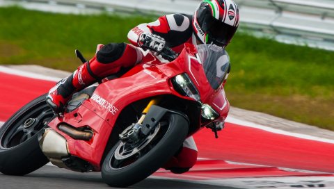 Ducati, 1199, panigale r, 2013, motorcyclist, motion