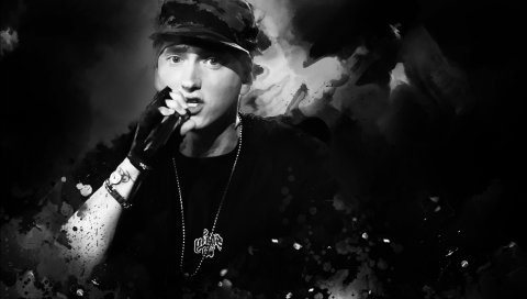 Eminem, рэп, хип-хоп, знаменитость, bw