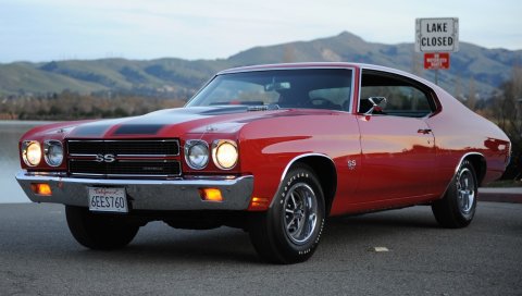Chevrolet, chevelle, ss, red, 454, 1970