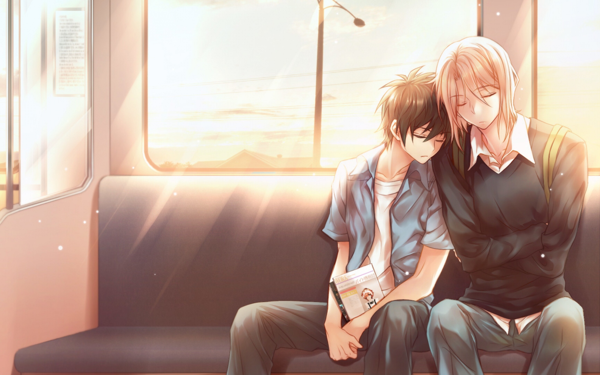 Картинки Hataraku maou-sama, sadao maou, shiro ashiya, train фото и обои на рабочий стол