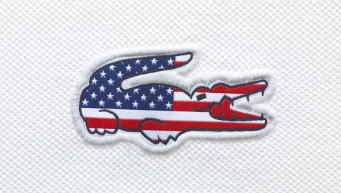 Lacoste, us, флаг, бренд, крокодил, логотип