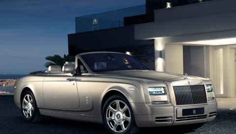 Рулоны royce, фантом, капот, вид сбоку, автомобиль, стиль