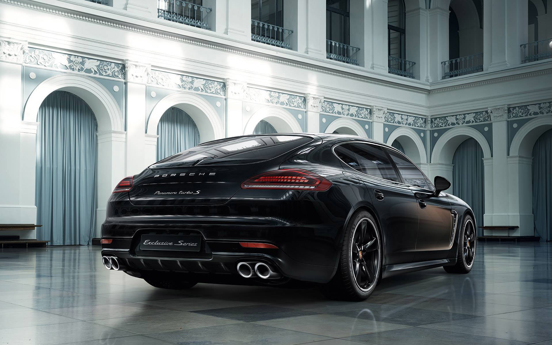 Картинки Porsche, panamera, эксклюзивный, вид сзади, турбо фото и обои на рабочий стол