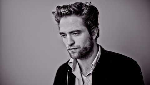 Robert pattinson, актер, лицо, взгляд, фотографии, bw