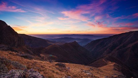 Болгария, балканы, горы, небо, закат