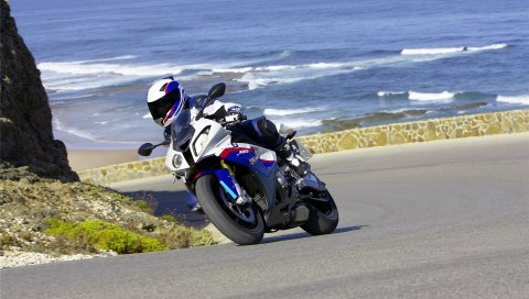 BMW S1000RR, BMW, мотоцикл, скорость, вращение