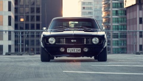 шевроле, Camaro, вид спереди, фары