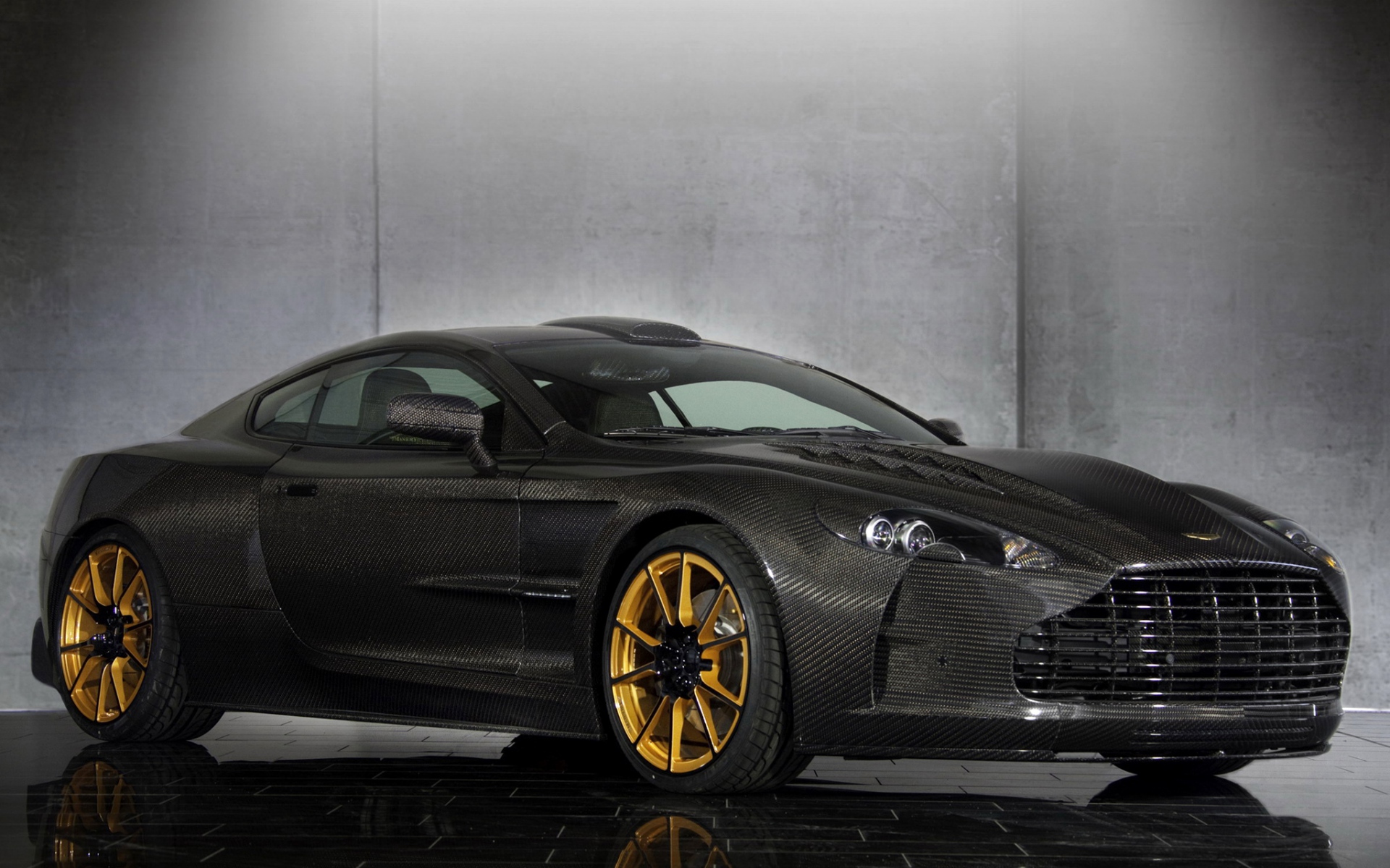 Картинки Mansory, Сайрус, Aston Martin DB9, черный, вид сбоку фото и обои на рабочий стол