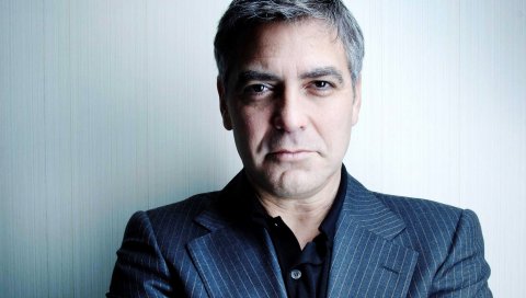 Джордж Клуни, актер, улыбка, куртки, мужские, седовласый