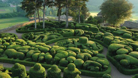 Jardins De Marqueyssac, V?zac, Франция, Дордонь, Аквитания, романтический сад