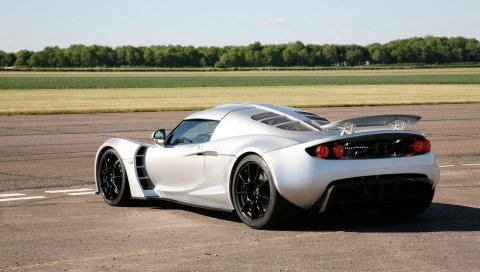 Hennessey, Venom GT, вид сбоку, Грей