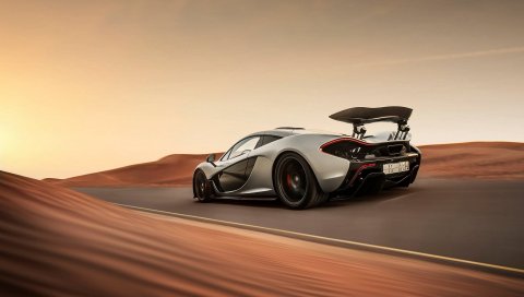 Mclaren, p1, суперкар, скорость, пустыня