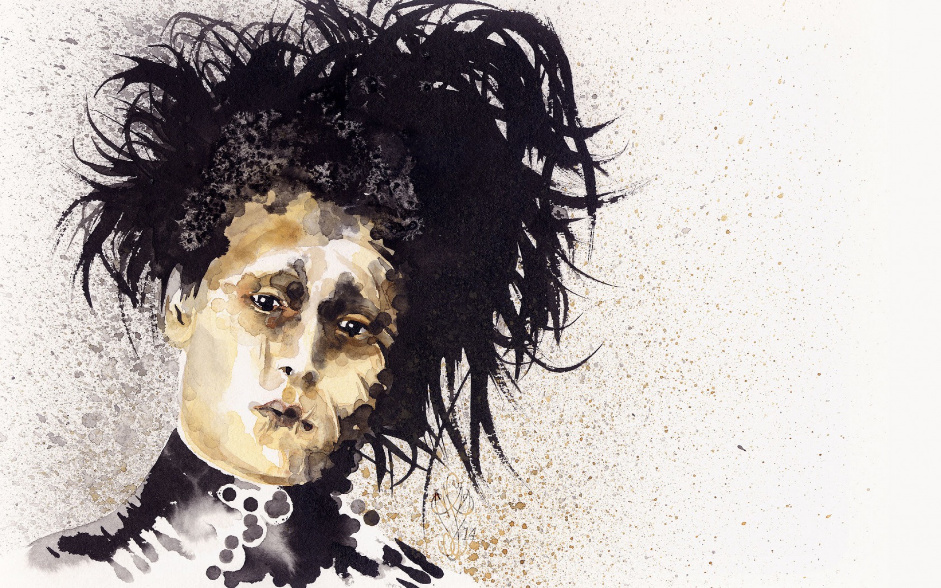 Картинки Edward scissorhands, johnny depp, искусство, краска фото и обои на рабочий стол