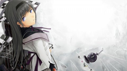 Mahou shoujo madoka magica, аниме, akemi homura