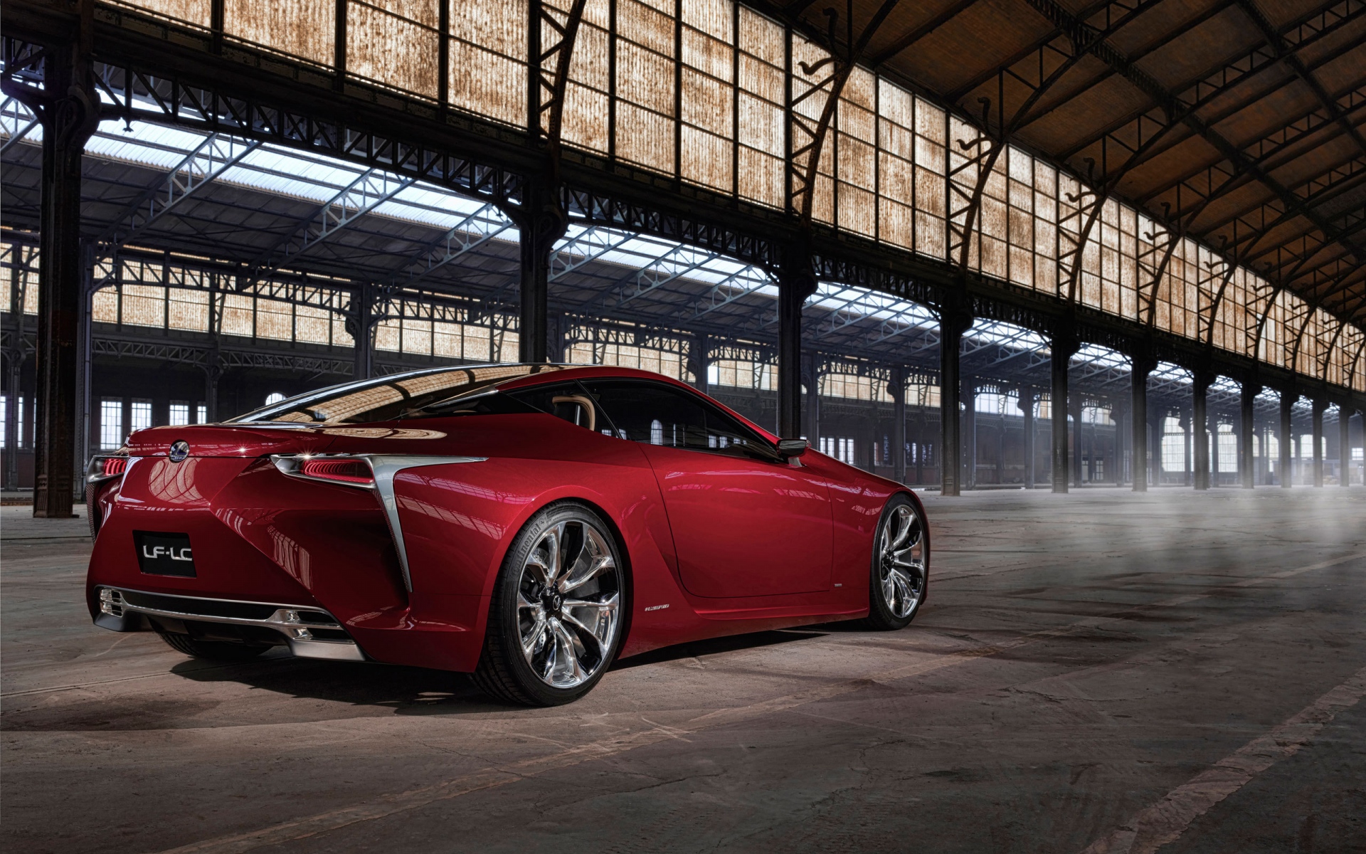 Картинки Lexus, lf-lc, концепция, вид сзади, красный фото и обои на рабочий стол