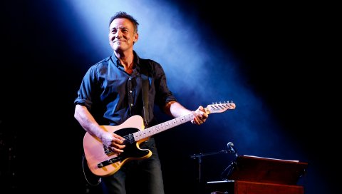 Bruce springsteen, рок, фолк, музыкант