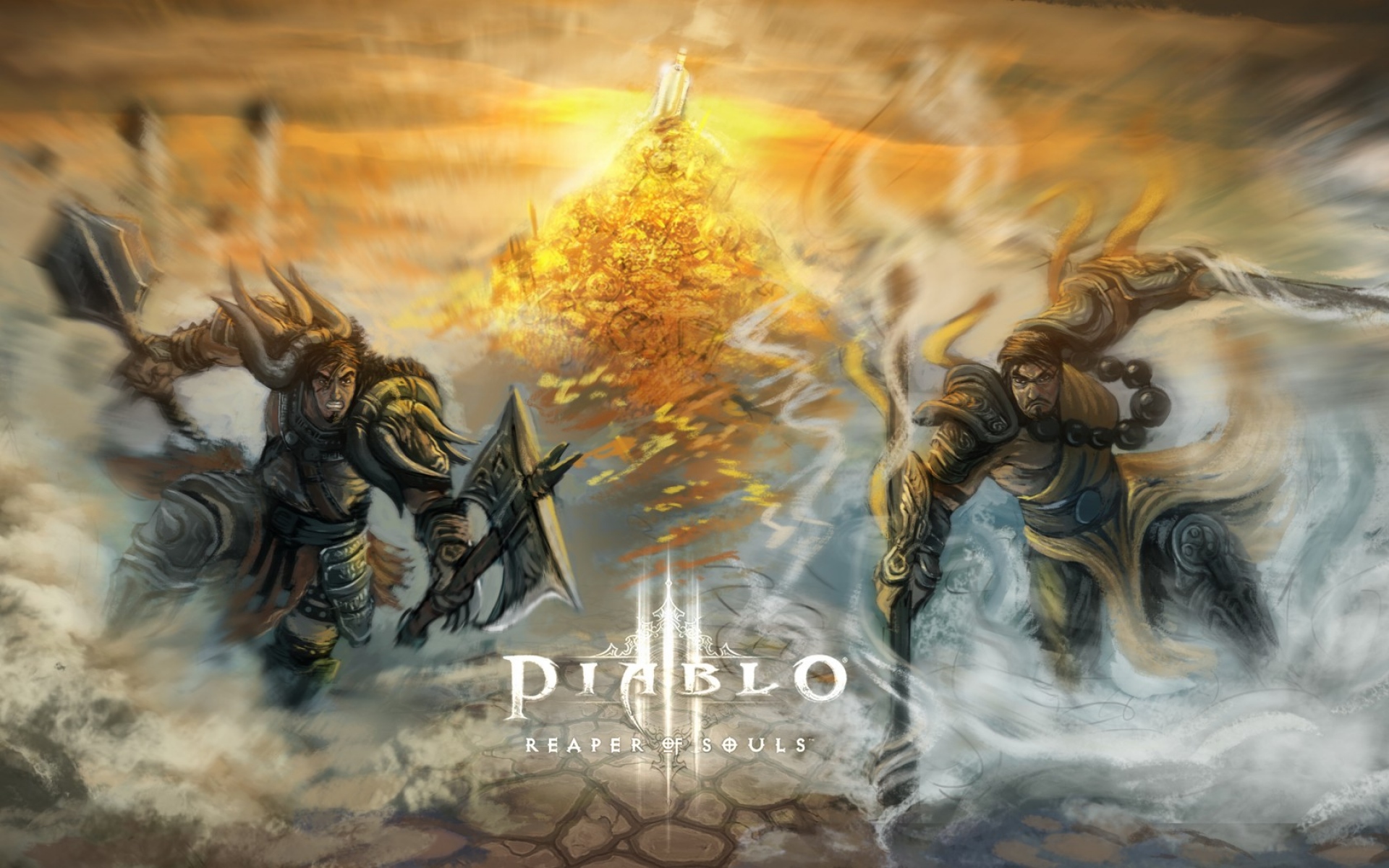 Картинки Diablo 3, diablo iii жатка душ, жатка душ, варвар, монах фото и обои на рабочий стол