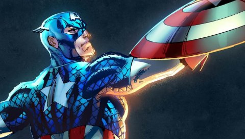 Капитан америки, чудо, искусство, комиксы