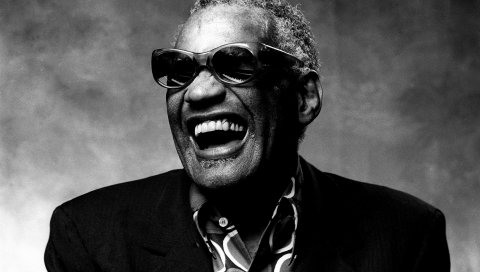 Ray charles, музыкант, автор, душа, джаз, ритм и блюз, bw