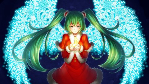 Hatsune miku, вокалоид, uyu, kakinoki, аниме, искусство, крылья, девушка