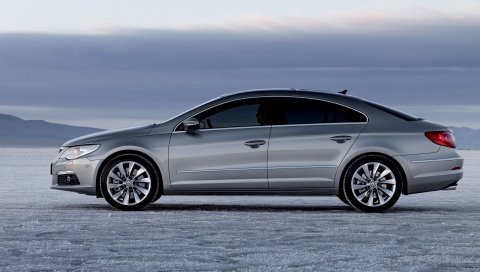 2009 volkswagen cc, volkswagen, серебристый, вид сбоку