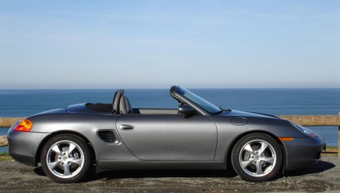 Porsche boxster, porsche, серебро, кабриолет