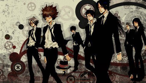 Katei kyoshi hitman reborn, tsunaesi sawada, hidenobu kiut, hidekadzu ichise, yukari kokubun, nico