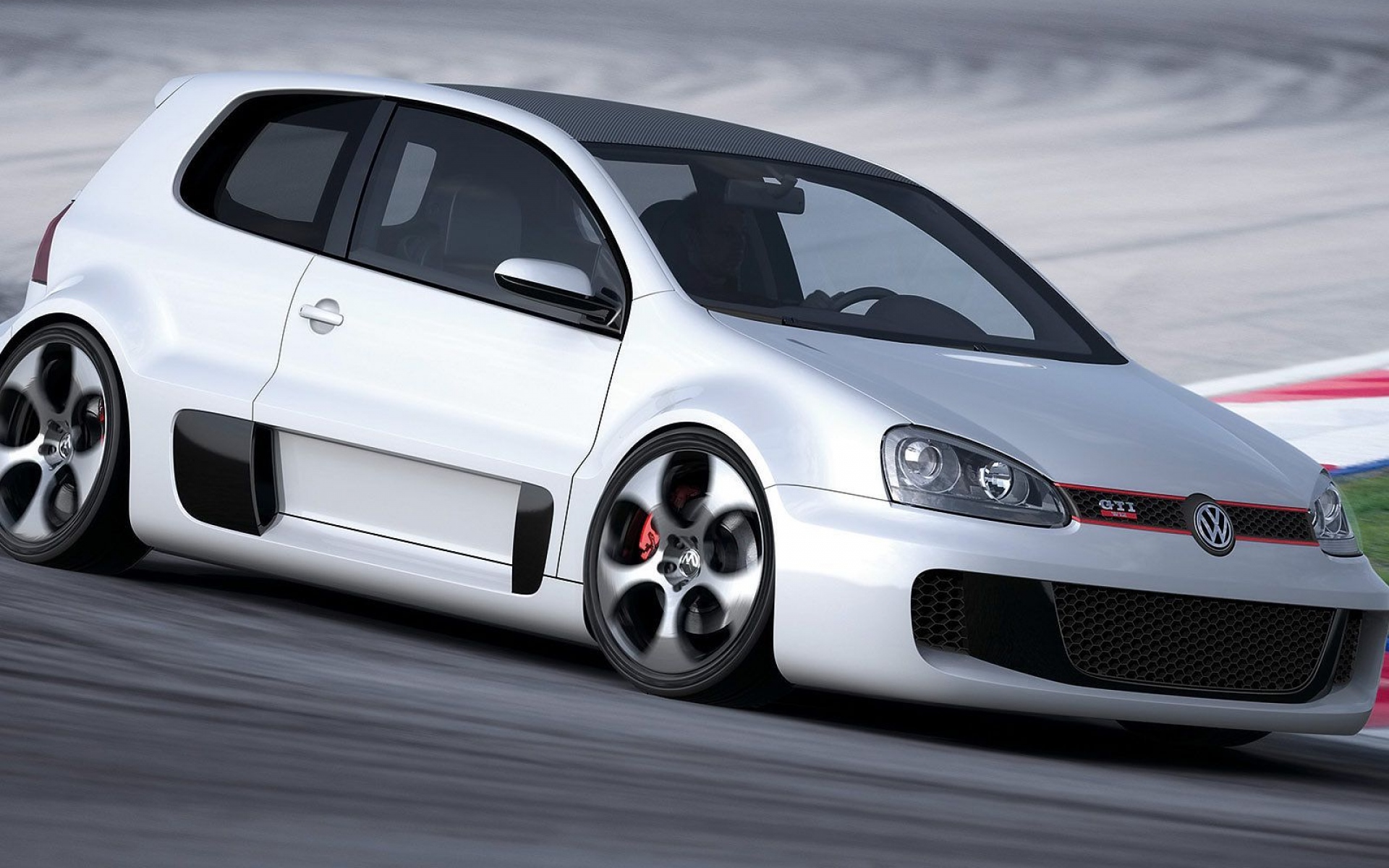Картинки Volkswagen, vw golf gti w12 650, концепция, вид сбоку 2007, volkswagen golf фото и обои на рабочий стол