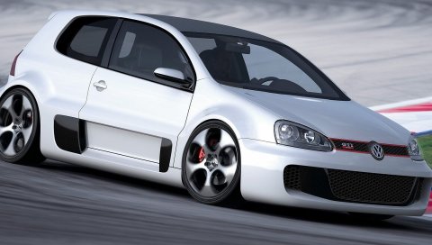 Volkswagen, vw golf gti w12 650, концепция, вид сбоку 2007, volkswagen golf
