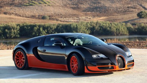 Bugatti veyron orange, bugatti veyron, bugatti veyron 16 4 суперспорт
