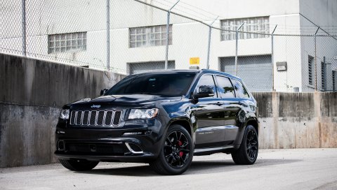 SRT-8, Чероки, Гранд, джип, черные, вид сбоку