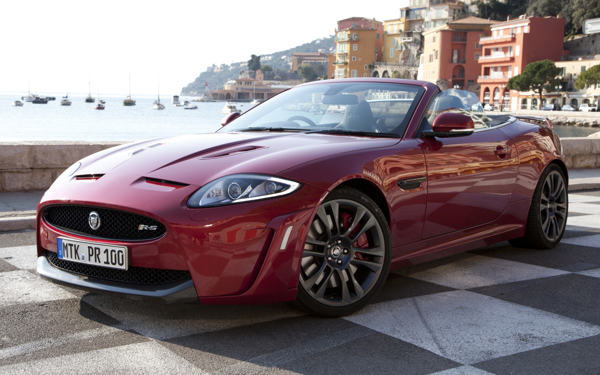 Картинки ягуар, XKR-s, кабриолет, вид сбоку фото и обои на рабочий стол