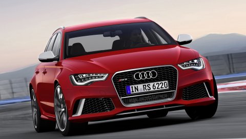 Audi, rs6, красный, передний бампер