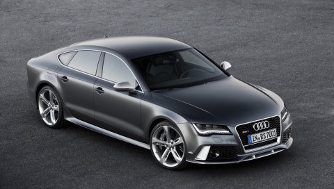Audi, rs7, черный, вид сбоку