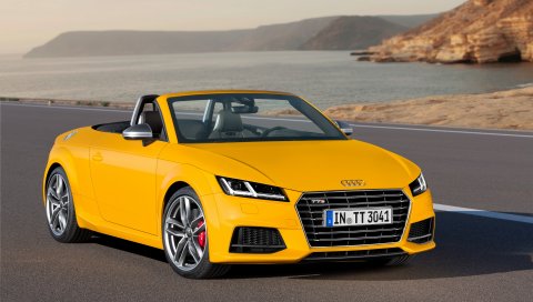 Audi, tts, tt, yellow, roadster, 2014
