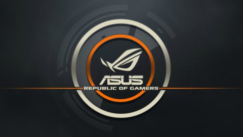 Asus, логотип, республика геймеров, компьютер