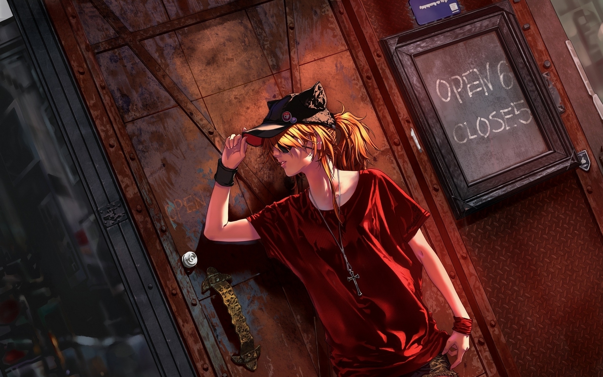 Картинки Soryu asuka langley, shikinami asuka langley, жест, кепка, крест, evangelion, neon genesis evangelion фото и обои на рабочий стол