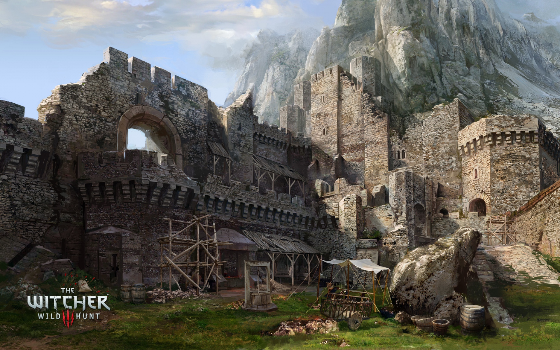 Картинки Ведьмак 3 дикая охота, caer morhen, ну, гора, крепость фото и обои на рабочий стол