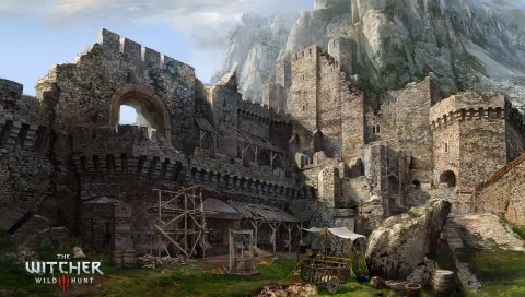 Ведьмак 3 дикая охота, caer morhen, ну, гора, крепость