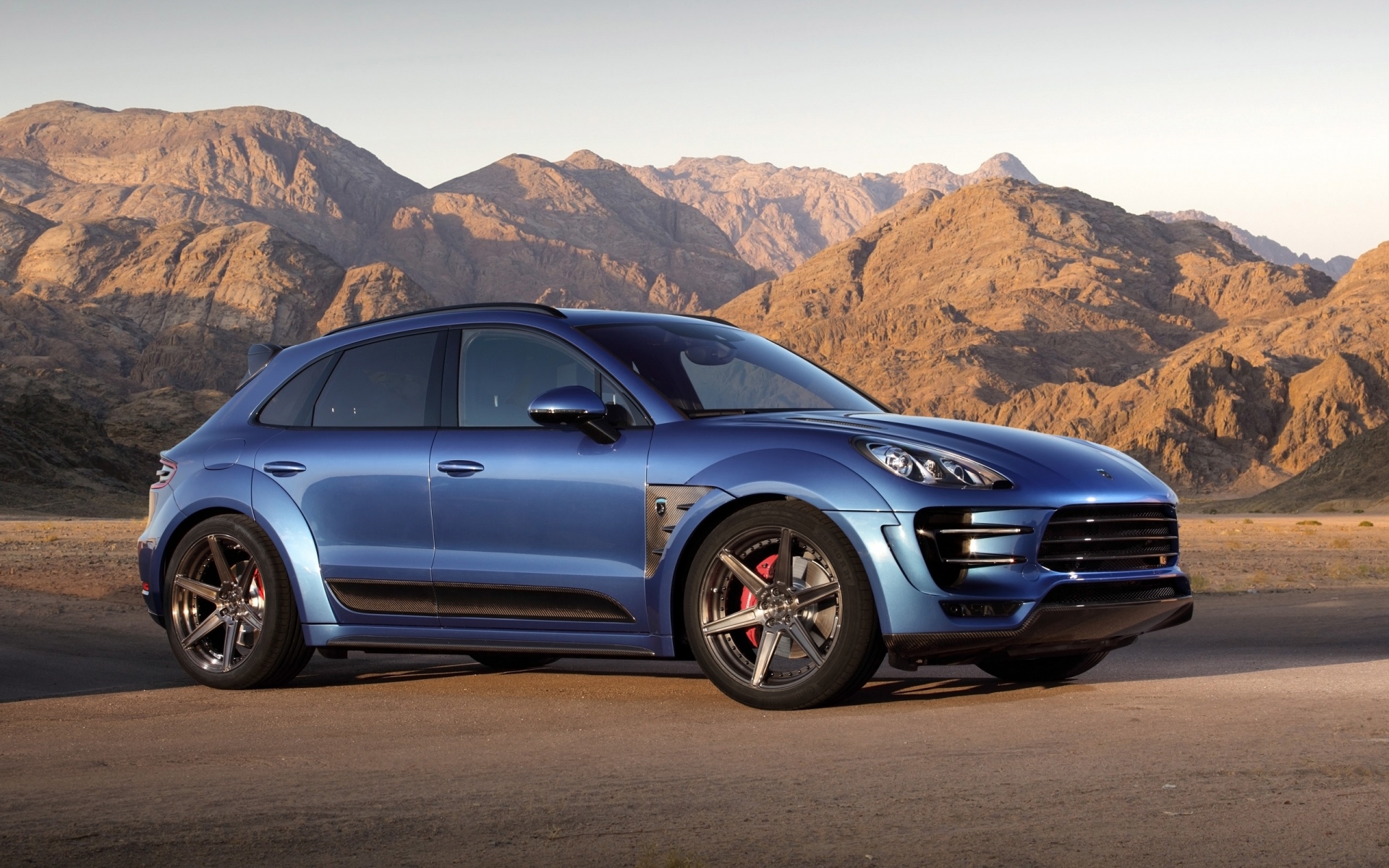Картинки Porsche, macan, ursa, синий, вид сбоку фото и обои на рабочий стол