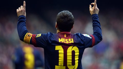 Lionel messi, игрок, спина, рубашка
