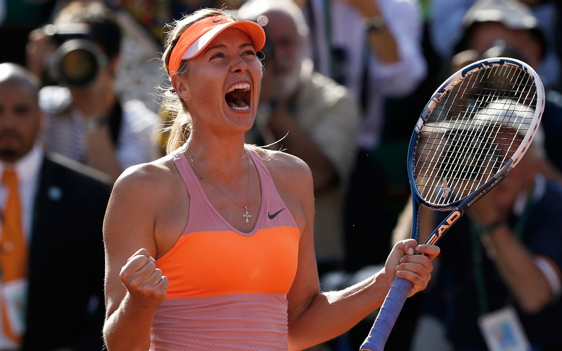 Картинки Maria sharapova, roland garros 2014, финал, победа фото и обои на рабочий стол