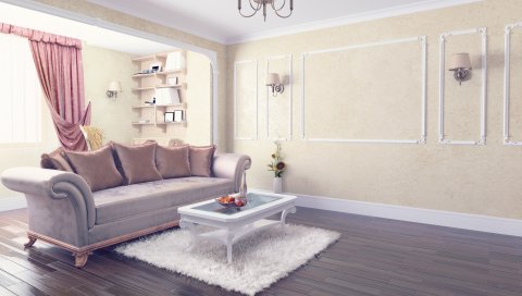 Комната, мебель, интерьер, дизайн, стильный
