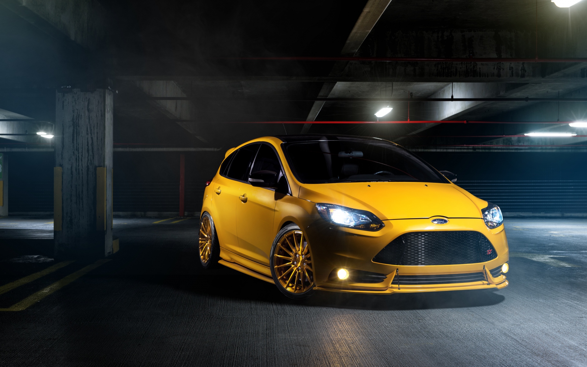 Картинки Фокус, ford, вид спереди, желтый, автомобили фото и обои на рабочий стол