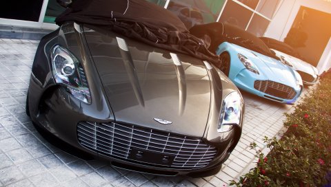 One-77, aston martin, суперкар, свет, вид сверху