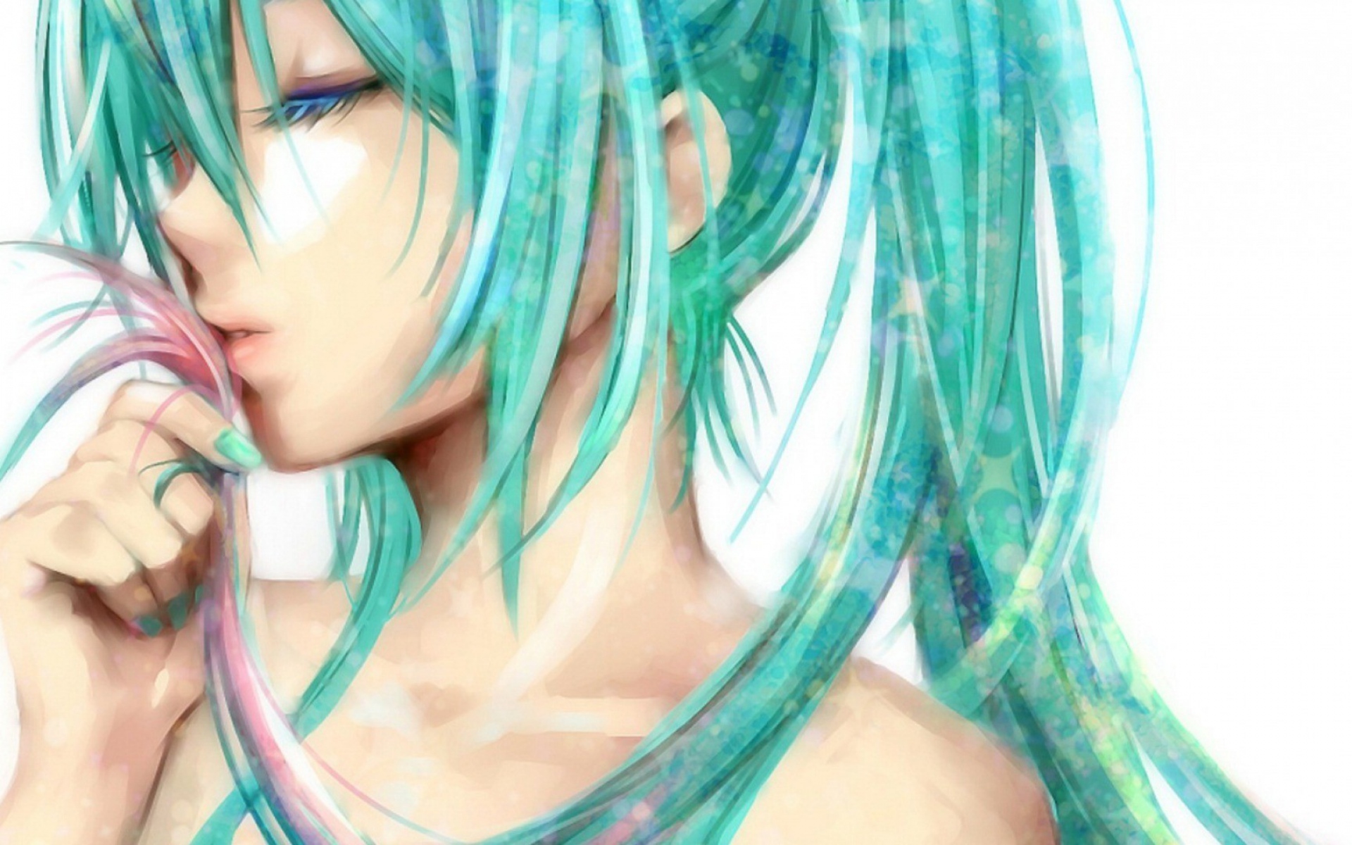 Картинки Hatsune miku, искусство, девушка, профиль фото и обои на рабочий стол