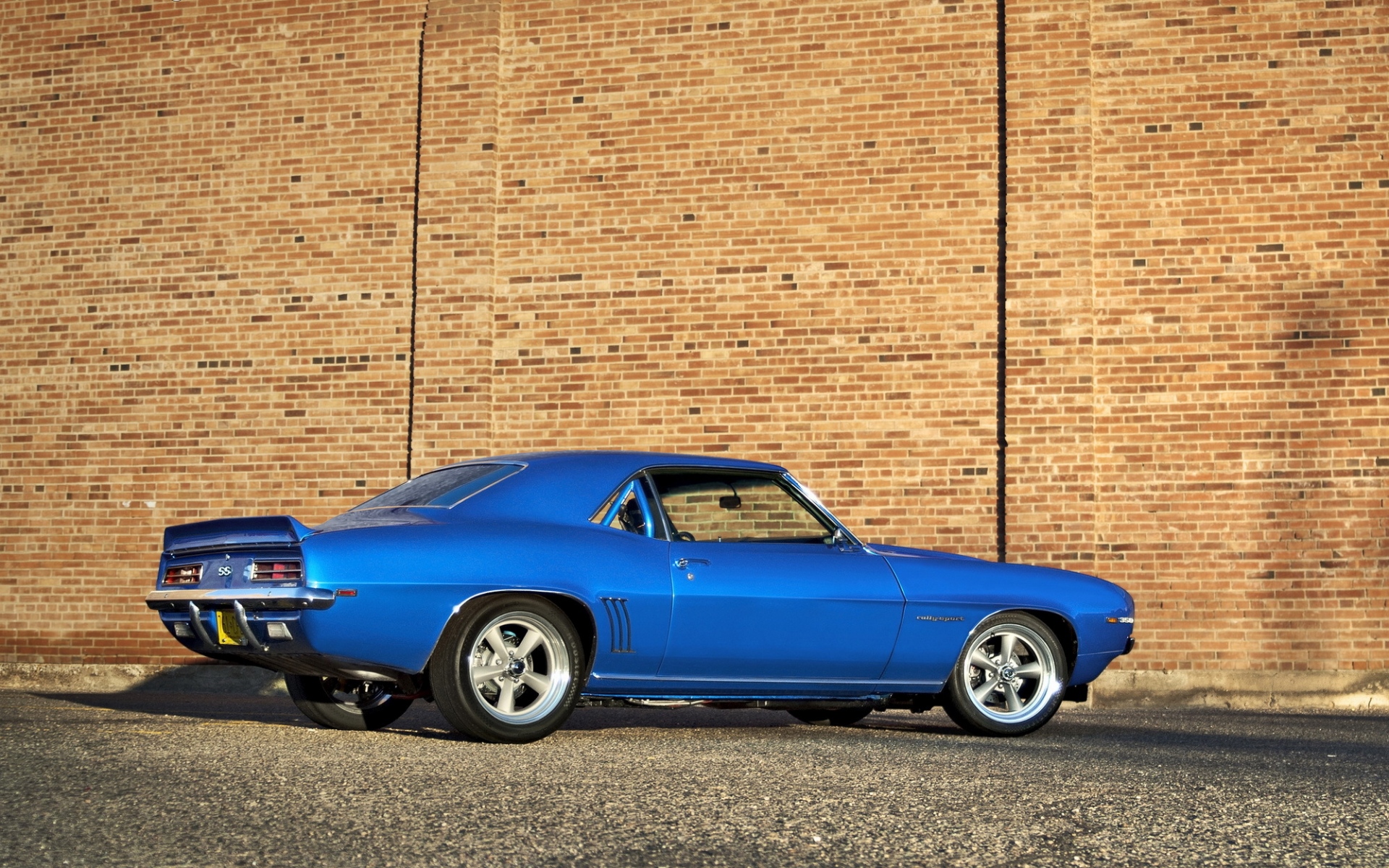 Картинки Chevrolet Camaro, автомобиль мышца , авто, синие, вид сбоку фото и обои на рабочий стол