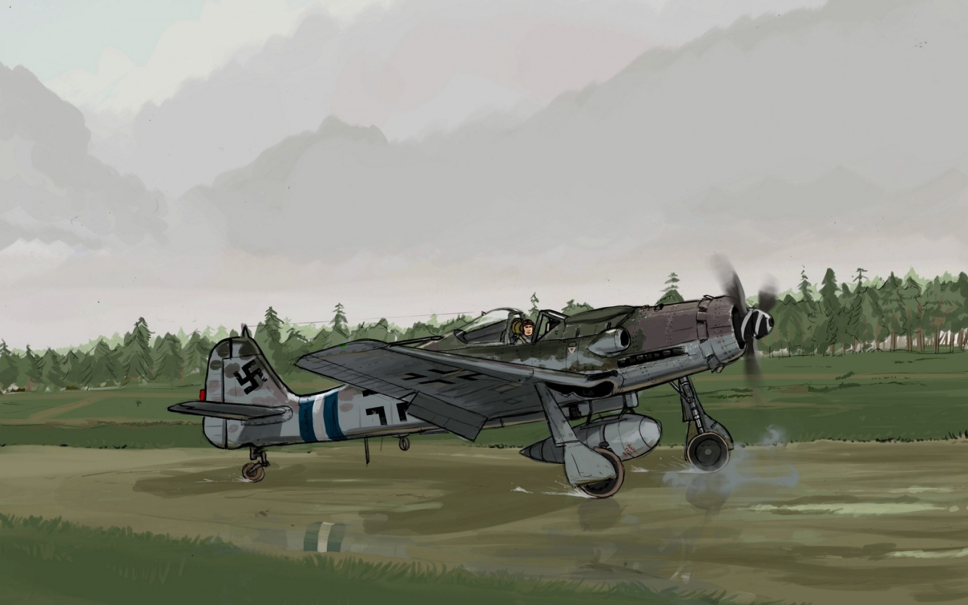 Картинки Focke-Wulf Fw-190, самолет, авиация, немецкий, истребитель фото и обои на рабочий стол